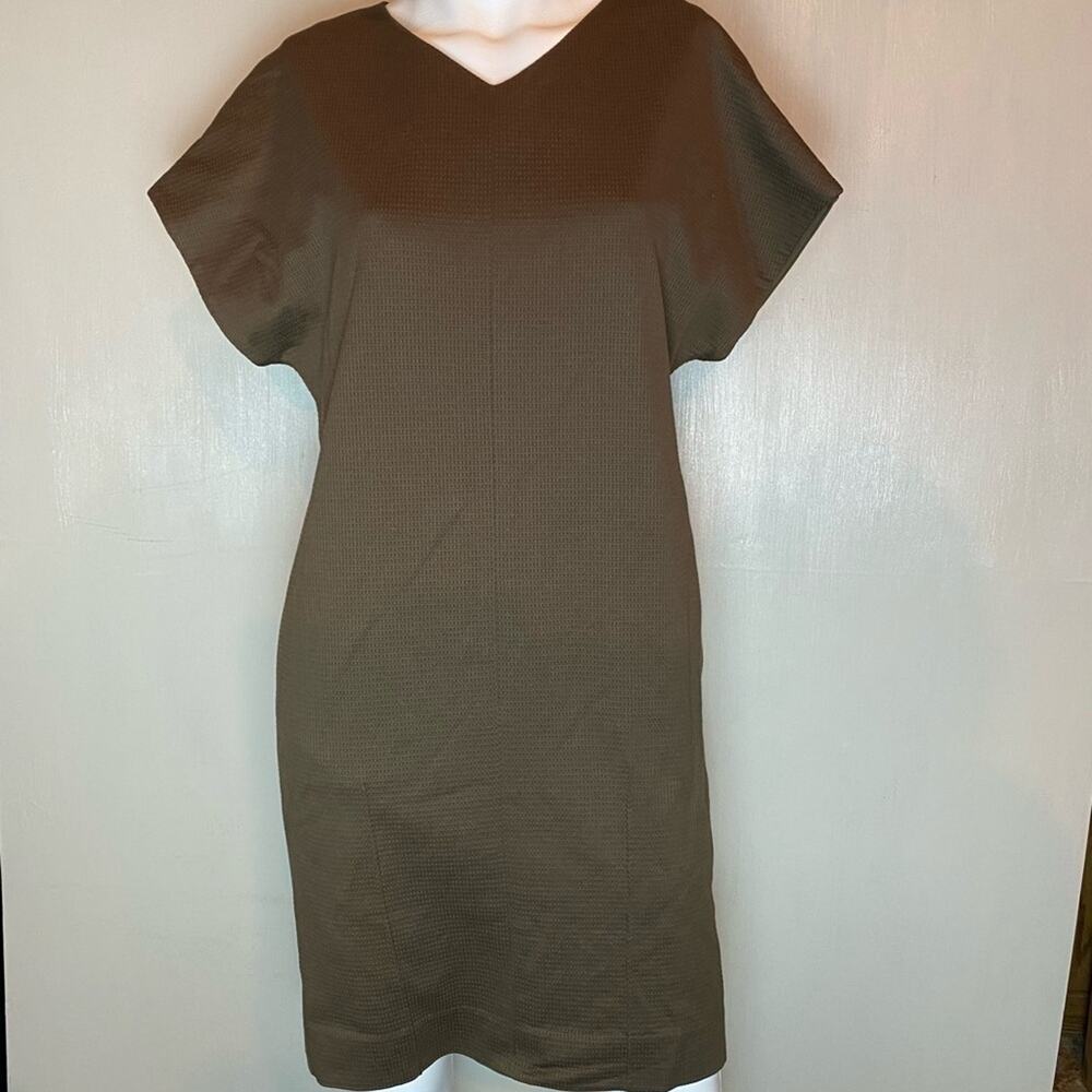 Tomorrowland Woman’s‎ Textured Mid Length Brown Shift Dress- Medium